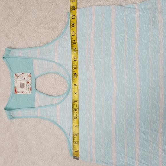 Lilka Anthropologie Sleeveless Striped Tank Top Size Small Blue & White - Picture 9 of 12